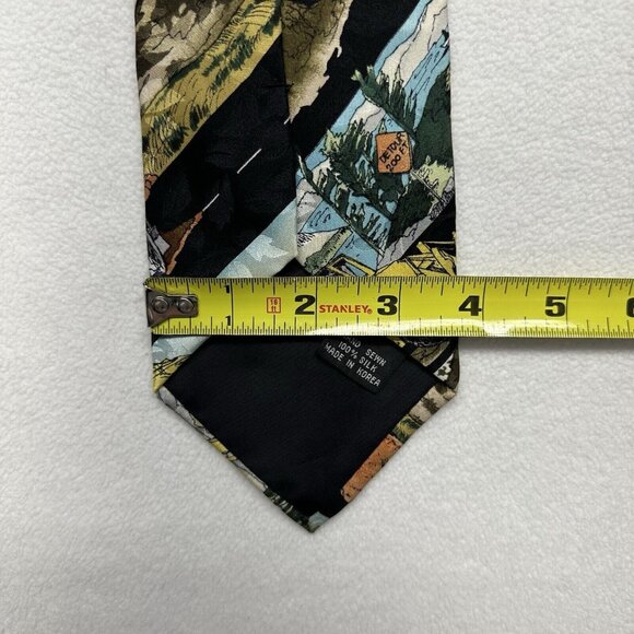 Nicole Miller 1993 Vintage Silk Tie Road Construction Bulldozer Theme Novelty - Picture 7 of 7